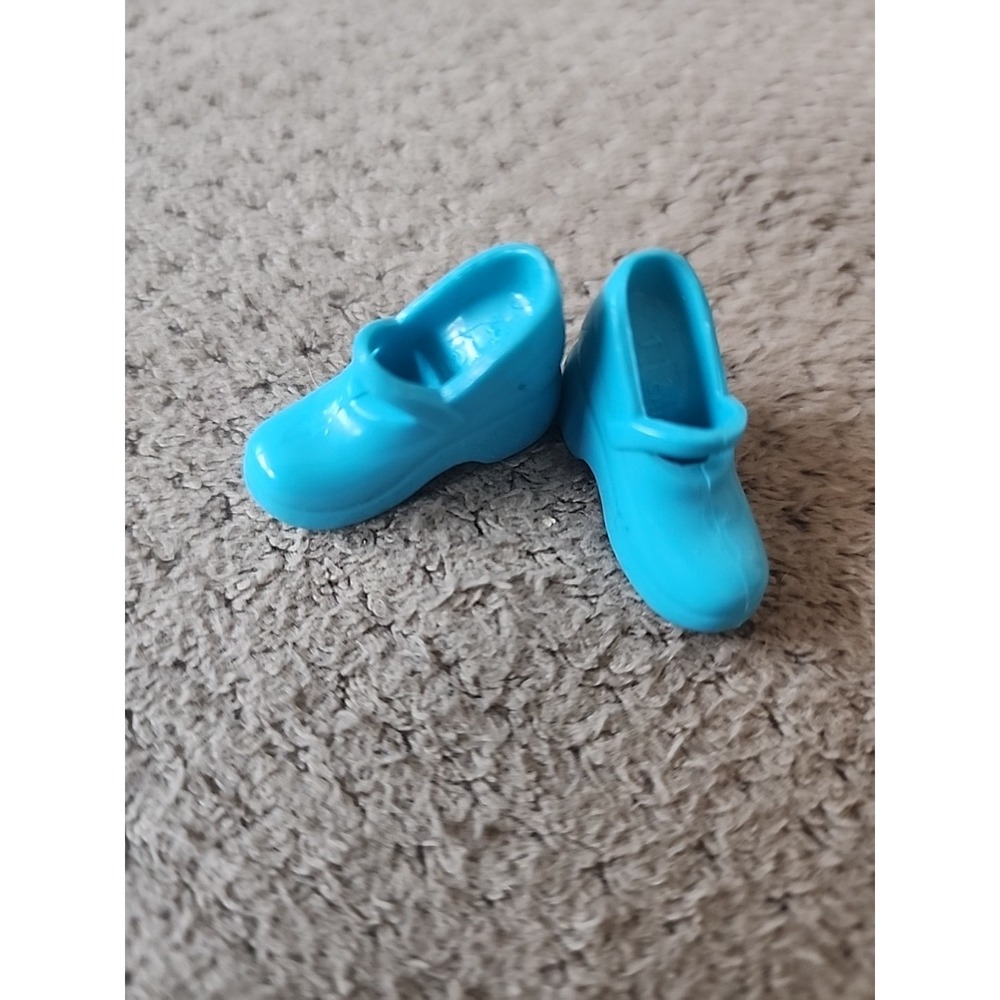 Barbie Doll Shoes Mary Jane Blue Ankle Strap Dress‎ Platform Fashion Heels